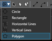 New entry in Basic shapes menu in Mapping section - option to ad Polygon with new Gray theme applied 